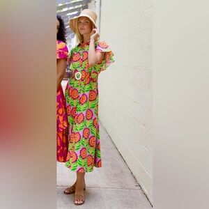 Alden Adair Rose Maxi Dress in Lavender Sunflower, New with tags. Size Large